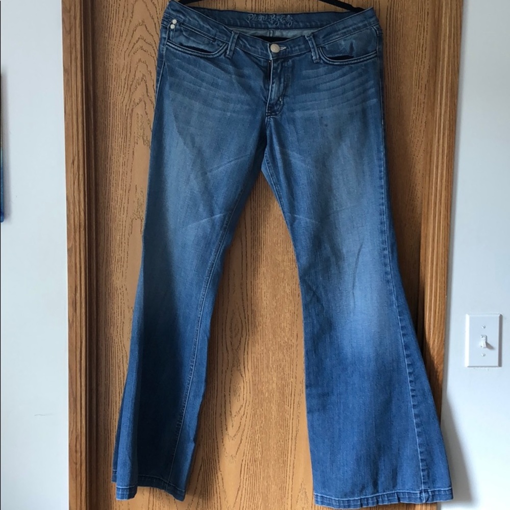 Plastic by Gly size 30 super flare leg jeans